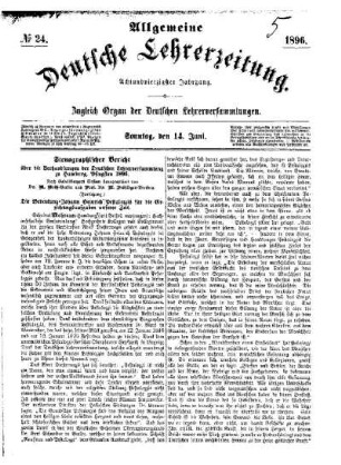 Stenographischer Bericht über die Verhandlungen der Deutschen Lehrerversammlung zu Hamburg, Pfingsten 1896 : Fortsetzung
