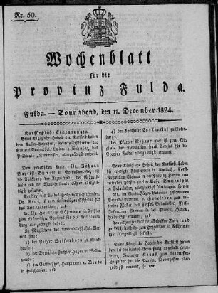 Nr. 50, Ausgabe vom 11. Dezember 1824