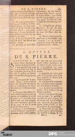 II. Epitre de S. Pierre.