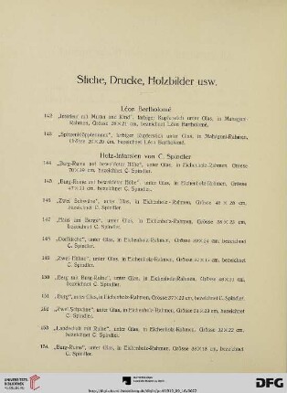 Stiche, Drucke, Holzbilder usw. (Nr. 142-161)