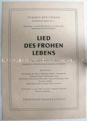 Maueranschlag zu einem Konzert in den Kammerspielen Leipzig