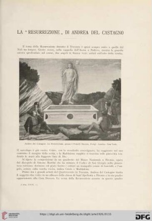 29: La " resurrezione" di Andrea del Castagno