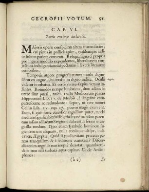 Cap. VI. Partis extimae declaratio
