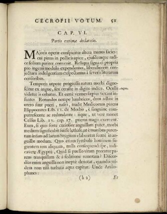 Cap. VI. Partis extimae declaratio