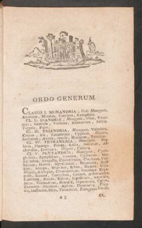 Ordo Generum.