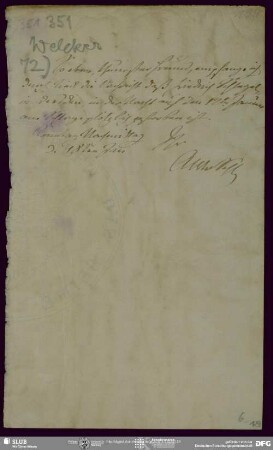 Eigenh. Brief von August Wilhelm von Schlegel an Friedrich Gottlieb Welcker, o.O., 18.01.1829