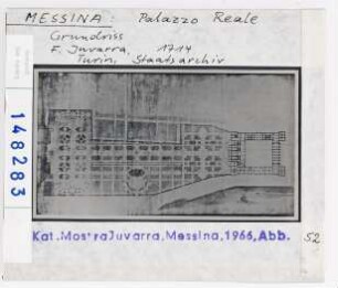 Messina, Palazzo Reale. Grundriss. F. Juvarra, 1714 (Turin, Staatsarchiv)