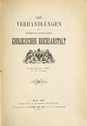 Verhandlungen der Geologischen Reichsanstalt. 1897