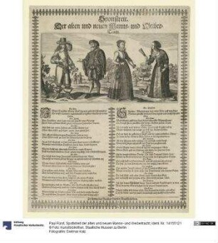 Spottstreit der alten und neuen Manns- und Weibertracht