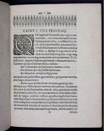 Caput I. Vice Prooemii
