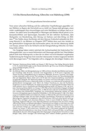 5.5 Die Herrschererhebung Albrechts von Habsburg (1298)