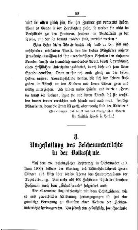 Umgestaltung des Zeichenunterrichts in der Volksschule