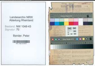 Entnazifizierung Peter Bander , geb. 17.12.1907 (Inspektor)