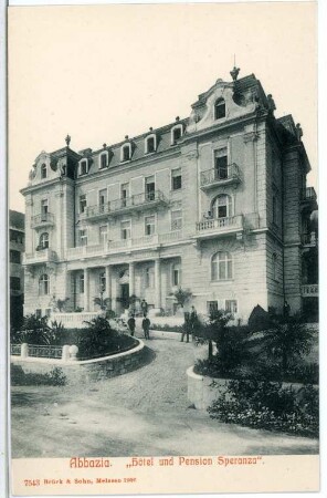 Abbazia. Hotel und Pension Speranza