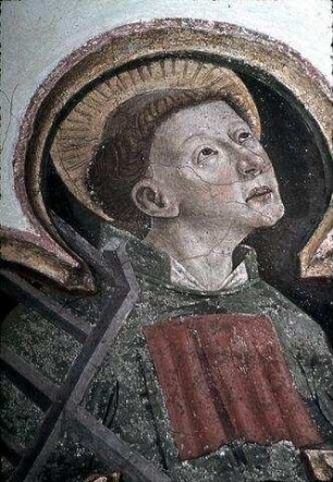 Vierpaß mit dem heiligen Laurentius