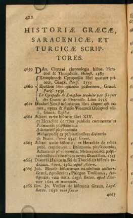 422-443, Historiae Graecae, Saracenicae, et Turcicae Scriptores - Rerum Germanicarum, Hungaricarum, Polonicarum, & Regionum Septentrionalium Scriptores