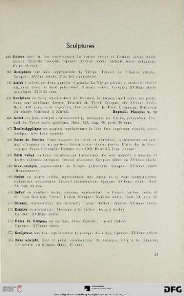 Sculptures (Nr. 460-496)