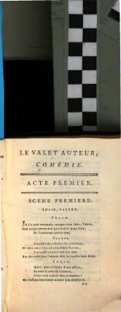 Le Valet Auteur : Comédie En Trois Actes Et En Vers Libres