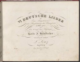 VI deutsche Lieder für eine Singstimme mit Begleitung des Pianoforte, 2tes Heft