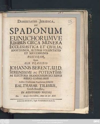 2: Circa Munera Ecclesiastica Et Civilia, Adoptianem, Ultimas Voluntates Et Successiones