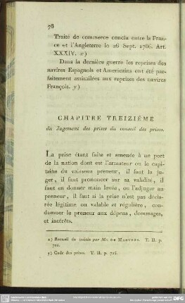 Chapitre Treiziéme du Jugement des prises du conseil des prises