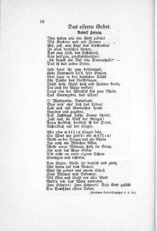 Das eiserne Gebet. Rudolf Herzog.