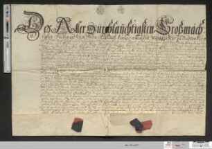 Geburtsbrief des Hutmacherlehrlings Gottfried Gersdörf (oder Görsdorf)