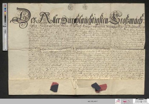 Geburtsbrief des Hutmacherlehrlings Gottfried Gersdörf (oder Görsdorf)