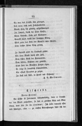 Tischrede.