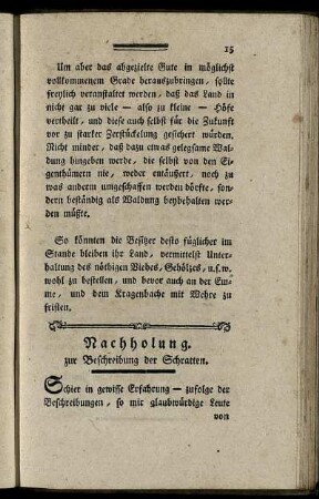 Nachholung. zur Beschreibung der Schratten.
