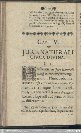 Cap. V. De Iure Naturali Circa Divina