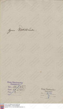 Wohlbrück, Wilhelm August, Schauspieler in Darmstadt