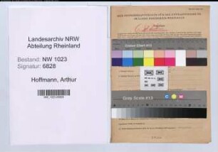 Entnazifizierung Arthur Hoffmann , geb. 17.04.1904 (Verw.Inspektor)