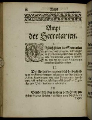 Ampt der Secretarien