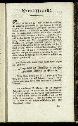 Advertissement.