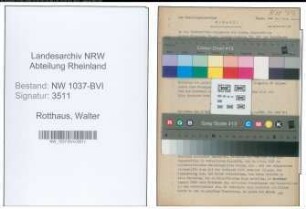 Entnazifizierung Walter Rotthaus , geb. 06.10.1900 (Kaufm.Angestellter)