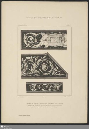 Caisson de plafond, Caisson de Voussure, Motif de frise