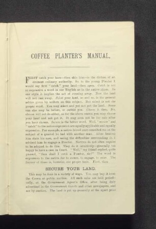 Coffee planter´s manual.