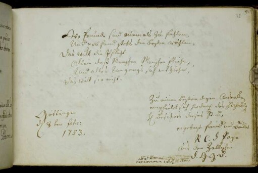 Rupertus Christian Daniel Pape. Göttingen, 8.2.1753.