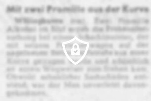 Mit zwei Promille aus der Kurve