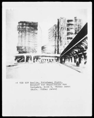 Berlin, Potsdamer Platz, Verkehrsregulierungs-Plan
