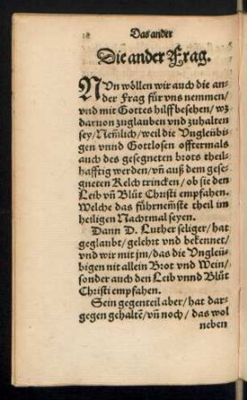 Die ander Frag.