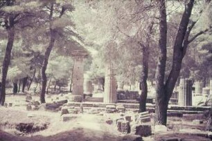 Reisefotos Griechenland. Olympia. Heratempel (um 600 v. Chr.). Teilansicht