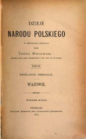 Dzieje narodu polskiego w krótkości zebrane : Wydanie wtóre, 3