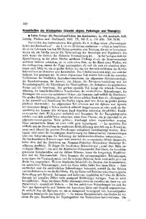 Krankheiten des Kindesalters : (einschl. allgem. Pathologie und Therapie)