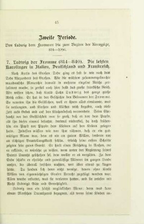 Zweite Periode. Von Ludwig dem Frommen bis zum Beginn der Kreuzzüge, 814-1095