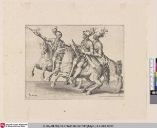[Drei Reiter in vollständiger Rüstung; Three Cavalrymen in Full Armour]