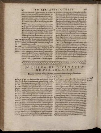 In Librum De Divinatione Per Somnium