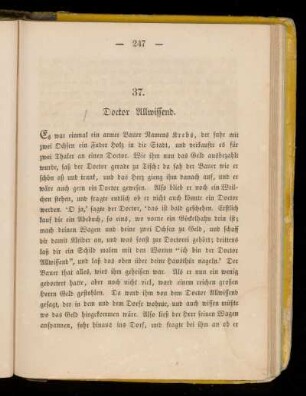 37. Doktor Allwissend.