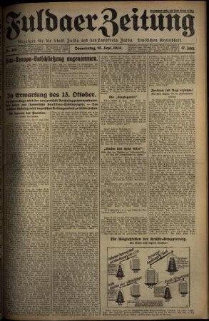 Ausgabe vom Donnerstag, den 18. September 1930.